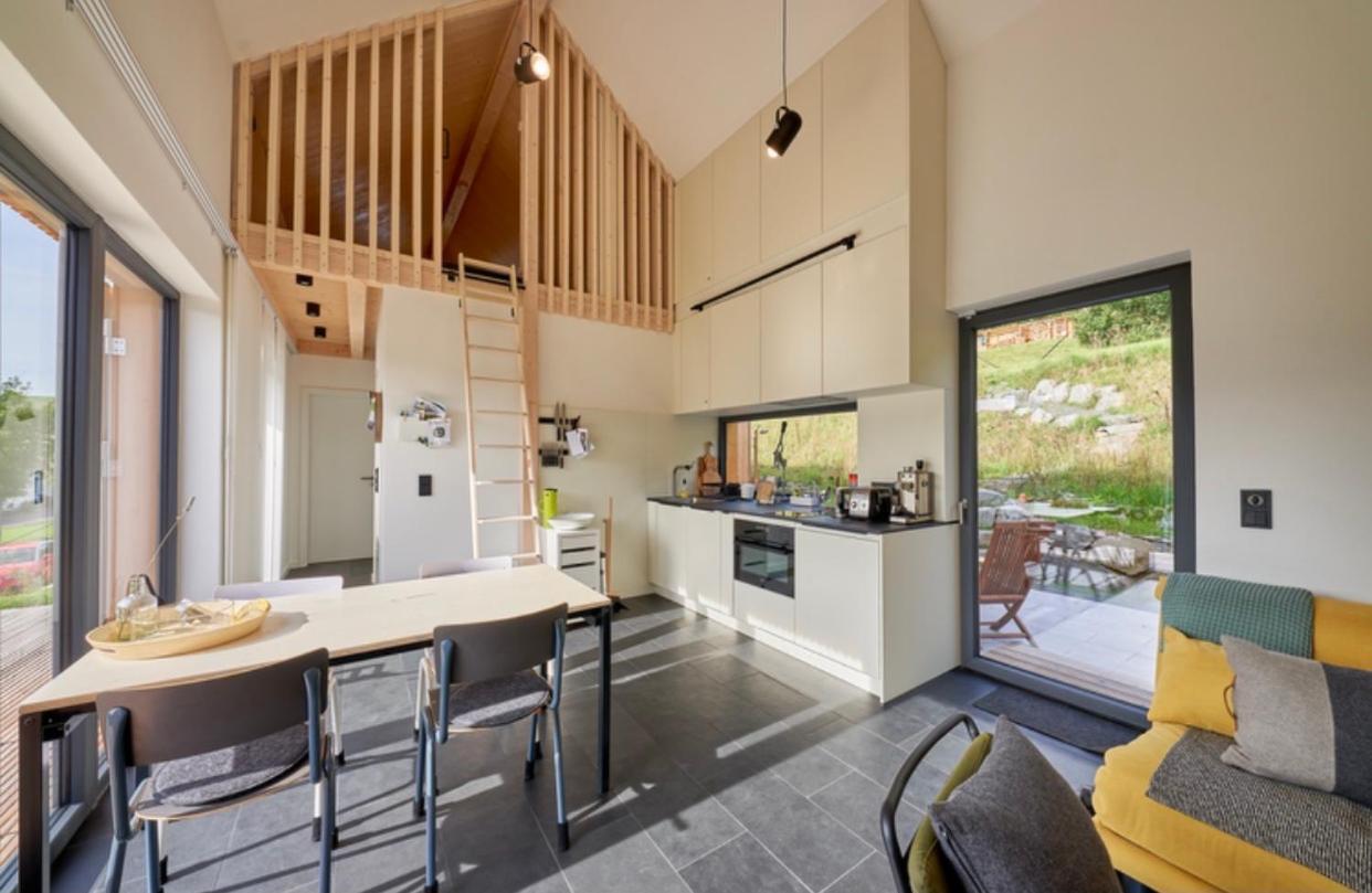 Eifelhausaufzeit-Vulkaneifel-Architekten-Chalet Mit Sauna Im Vulkankrater Immerath Kültér fotó
